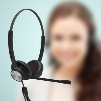 Căști cu fir call center Tellur Voice 420, binaural, USB Jack 3.5mm, negru 5