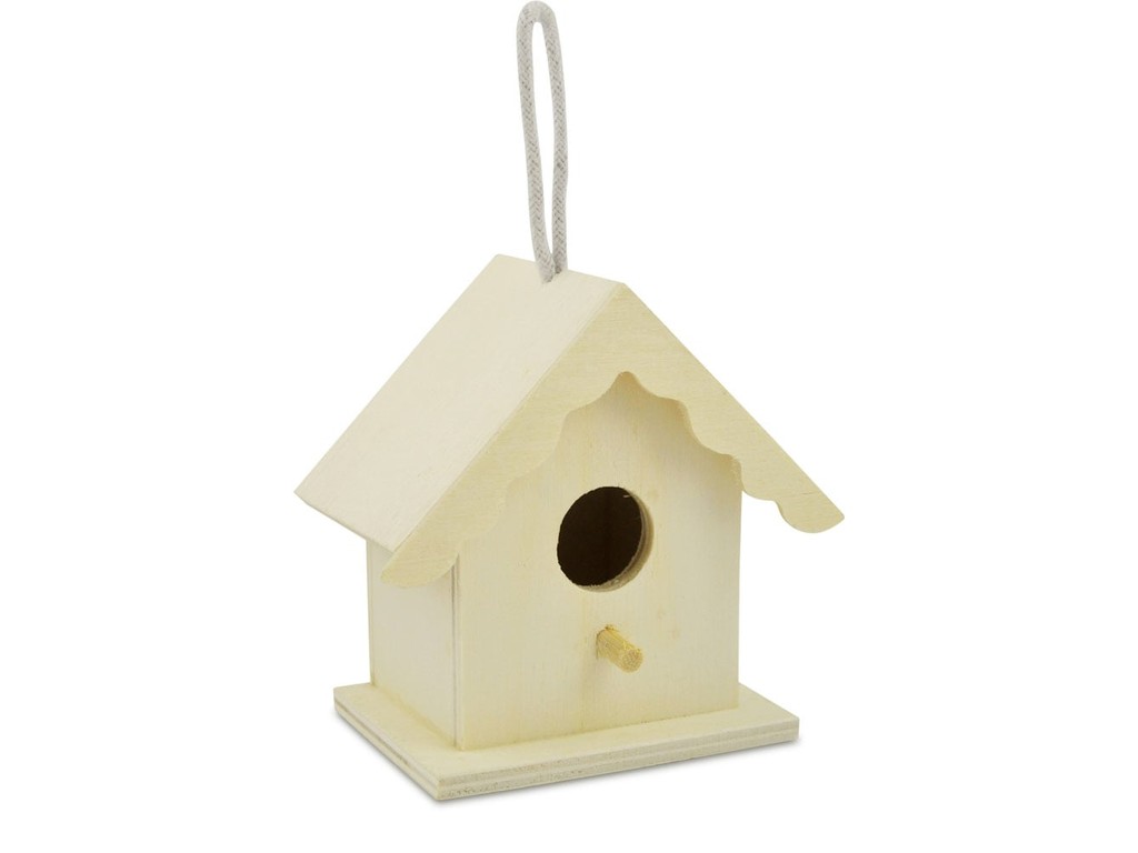 Căsuță de colorat mică, din lemn natur