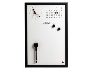 Ceas Memo-Whiteboard magnetic Bi-Silque negru