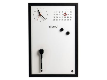 Ceas Memo-Whiteboard magnetic Bi-Silque negru