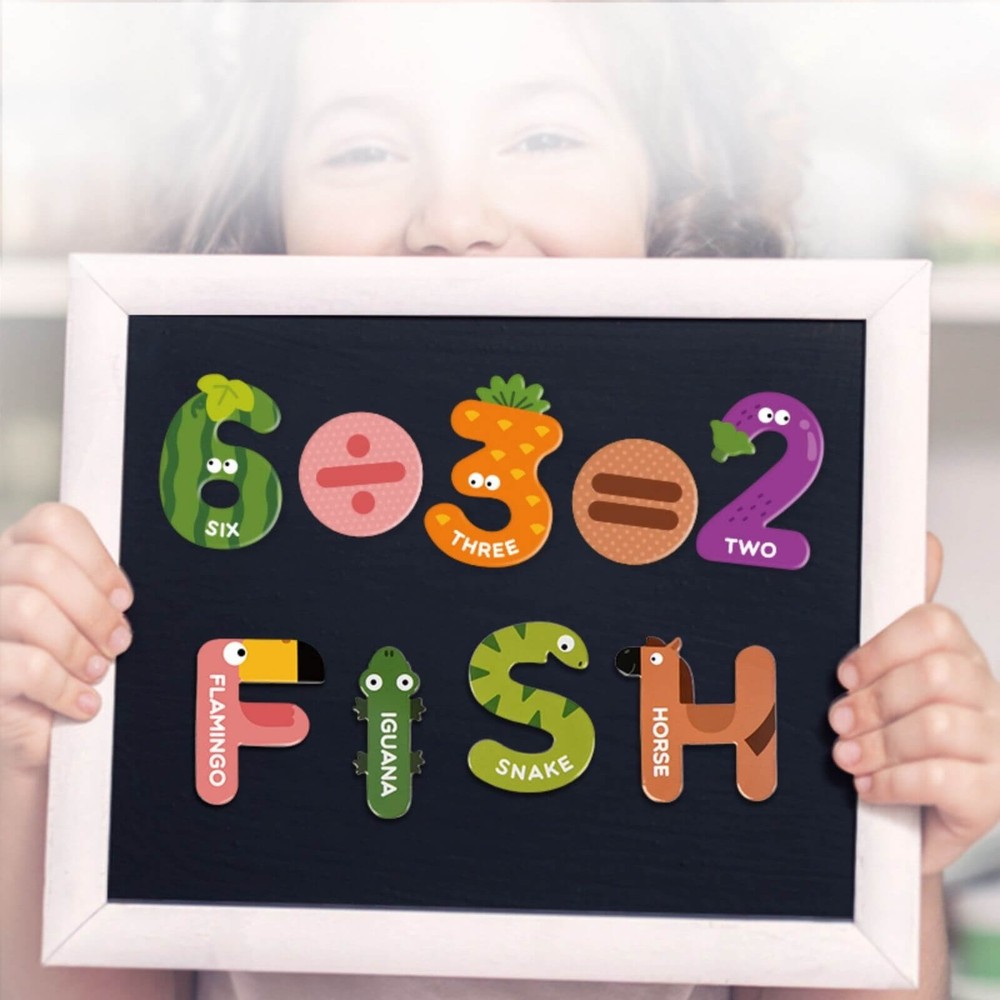 Cifre magnetice, 26 cifre și operații matematice, magnet pe tot spatele 3