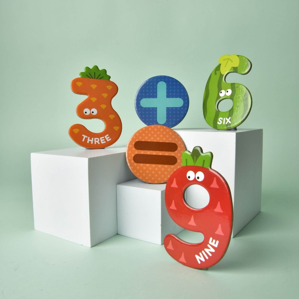 Cifre magnetice, 26 cifre și operații matematice, magnet pe tot spatele 5