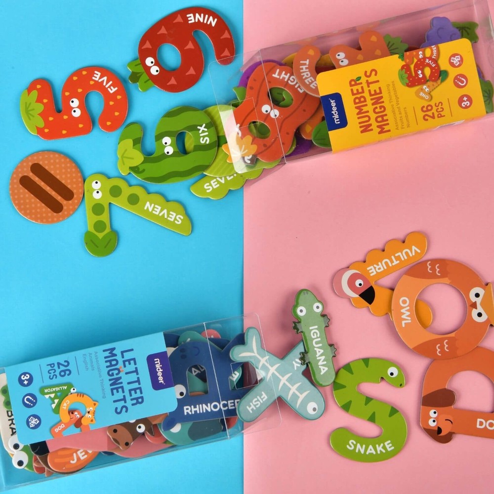 Cifre magnetice, 26 cifre și operații matematice, magnet pe tot spatele 8