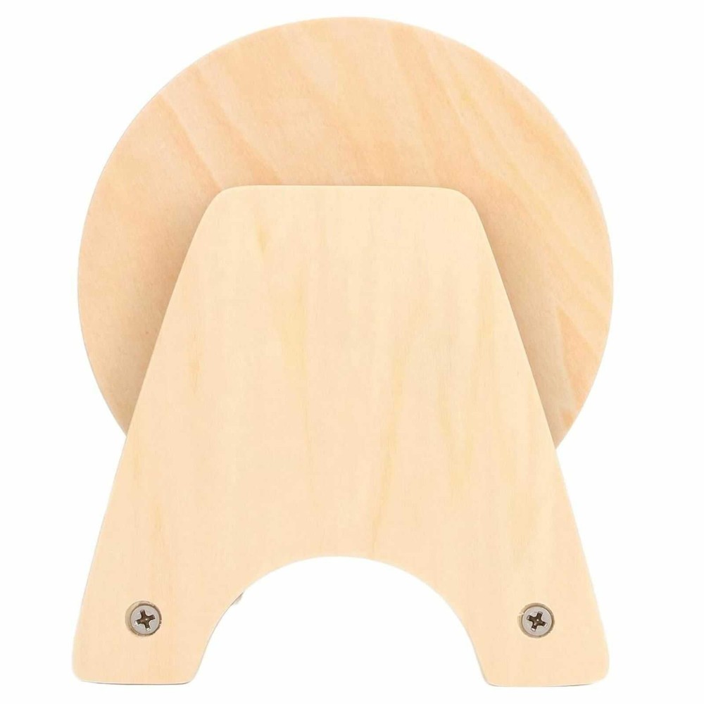 Cilindru colorat cu bile zornăitoare și suport, Jucărie Montessori din lemn, 17.5 x 15 x 12.5 cm, 1 an+, Spinning Drum Tambur Pastel 5