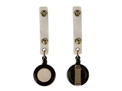 Clip cu fir retractabil negru