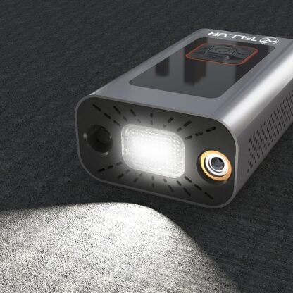 Compresor auto portabil Tellur, 150 PSI, 16L/min, 4000mAh, USB-C, aluminiu 11