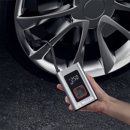 Compresor auto portabil Tellur, 150 PSI, 16L/min, 4000mAh, USB-C, aluminiu 4