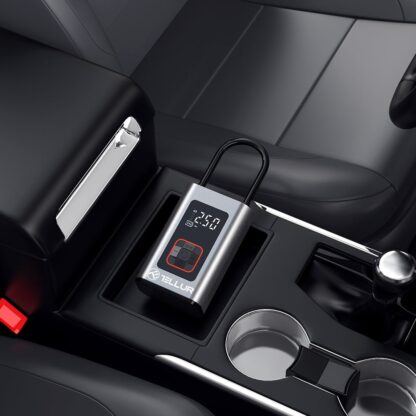 Compresor auto portabil Tellur, 150 PSI, 16L/min, 4000mAh, USB-C, aluminiu 7