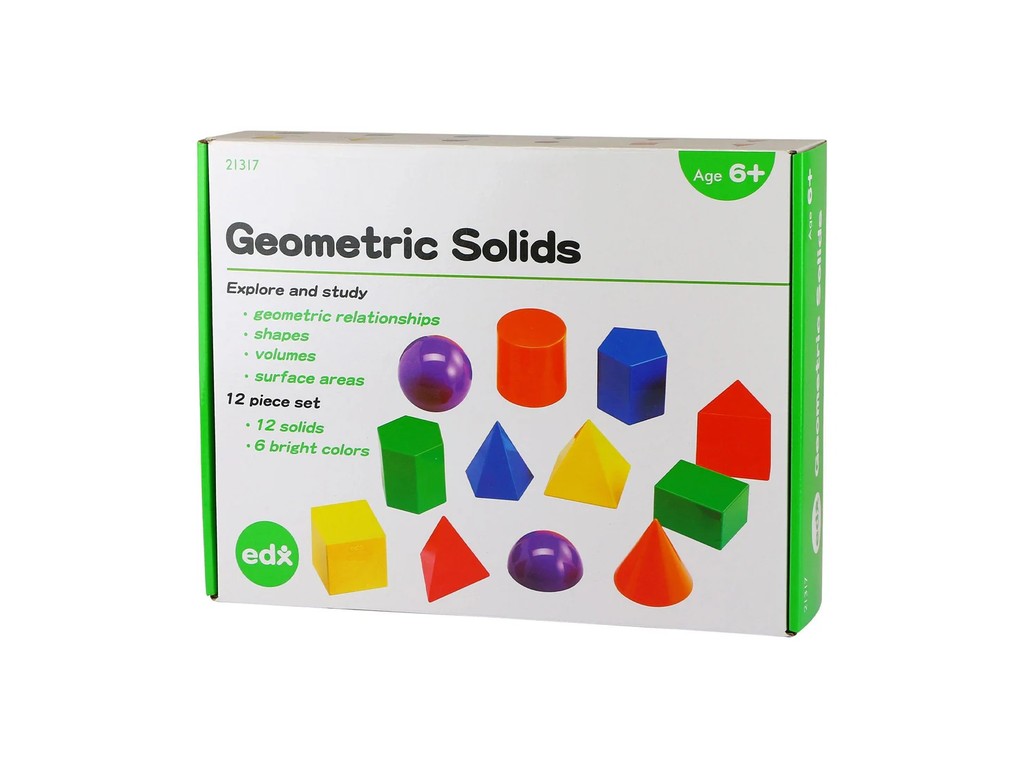 Corpuri geometrice din plastic, 12 bucăți 8 cm