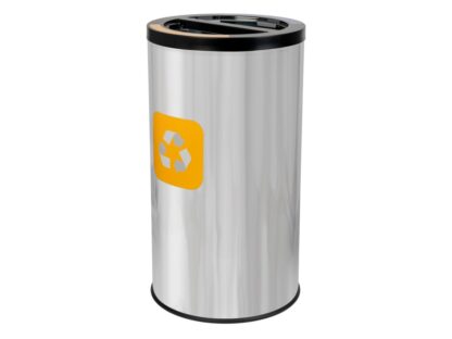 Coș inox colectare selectivă 2 compartimente 2 x 35 L 2