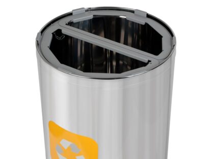 Coș inox colectare selectivă 2 compartimente 2 x 35 L 4