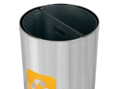 Coș inox colectare selectivă 2 compartimente cu găleată interioară, 2 x 30 L 4