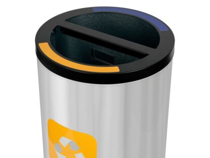 Coș inox colectare selectivă 2 compartimente cu găleată interioară, 2 x 30 L 5