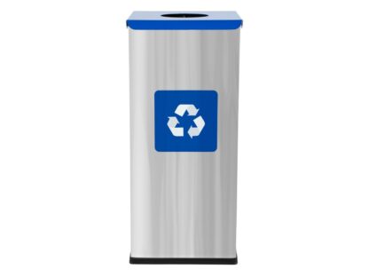 Coș inox colectare selectivă Eko Square Prestige 60 L - Albastru 2