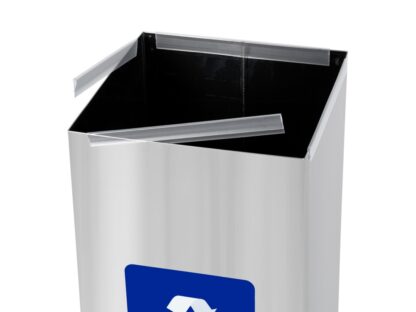 Coș inox colectare selectivă Eko Square Prestige 60 L - Albastru 5