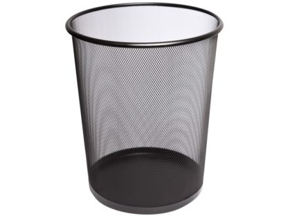 Coș metalic pentru hârtii negru