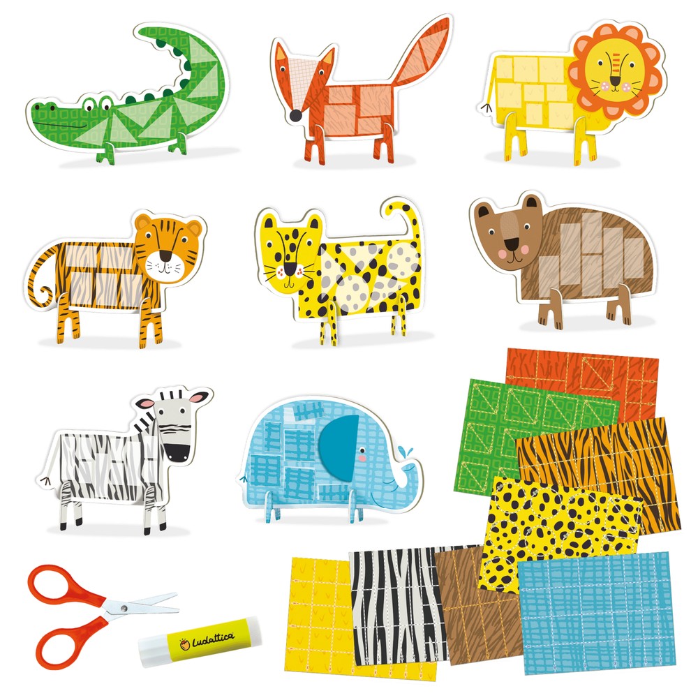 Creează cu mine, joc îndemânare Colaje cu animale, Ludattica, 3-5 ani 3