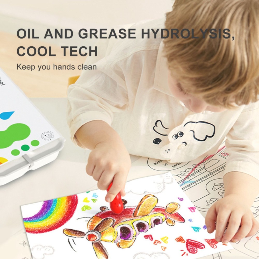 Creioane cerate pentru copii, 12 culori 2