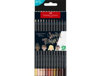 Creioane colorate triunghiulare black edition skin tones Faber-Castell 12 culori/set