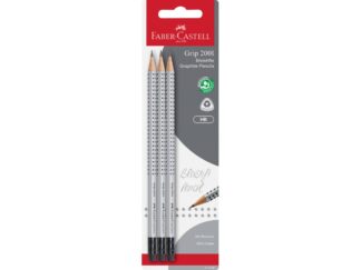 Creion grafit HB cu gumă grip 2001 Faber-Castell 3 buc/blister