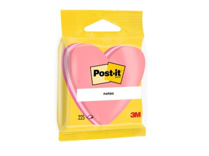 Cub notes adeziv 70 x 70 mm forme, Post-it inimă pachet