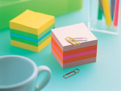 Cub Notes adeziv Post-it® Neon 51 roz/galben 2