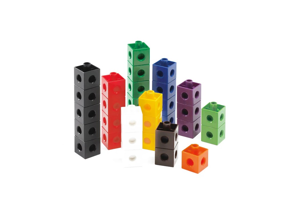 Cuburi interconectabile Green-n-Learn 100 bucăți