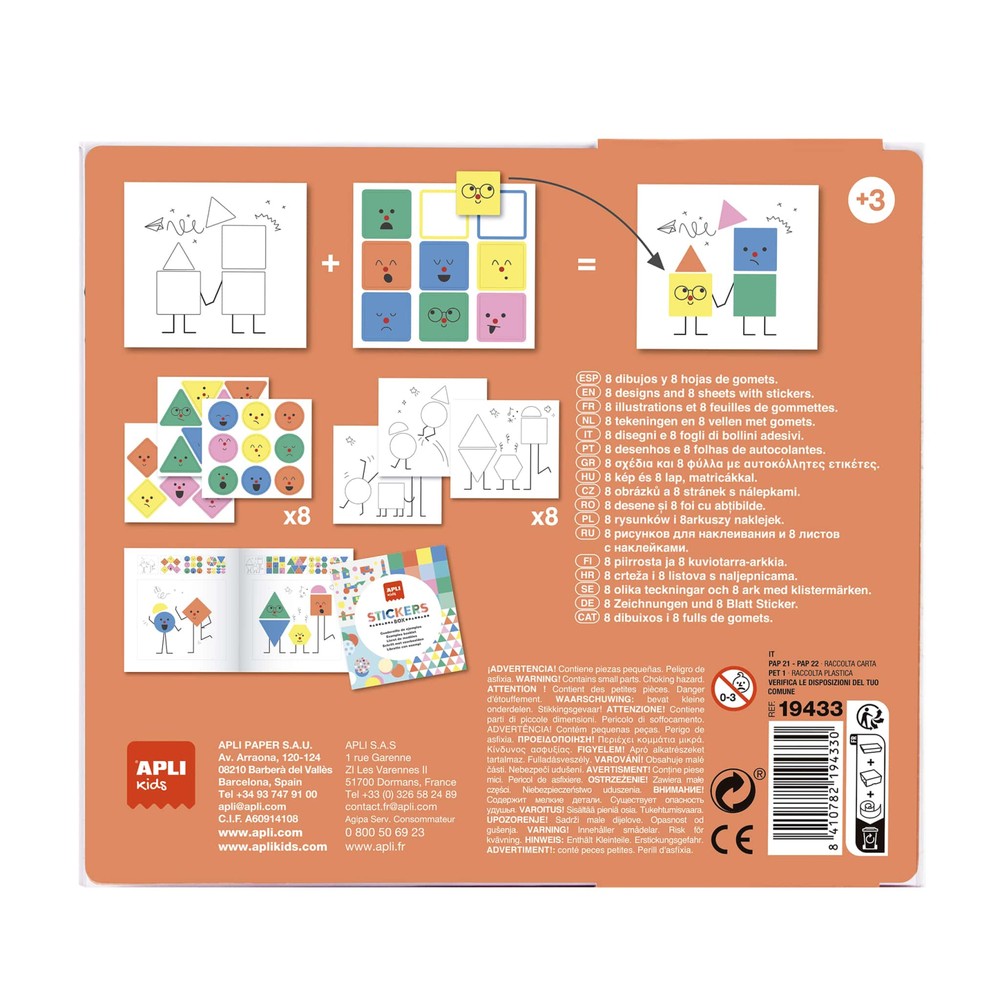 Cutia mea de Stickere forme geometrice Emoții 2