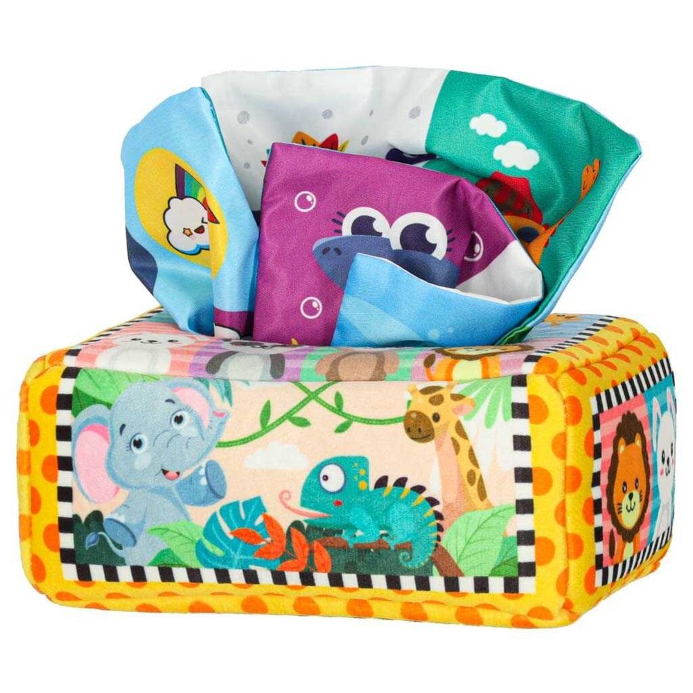 Cutie cu Șervețele Colorate, Senzorială, Montessori, 6 Luni+, Jucărie Bebeluși 9