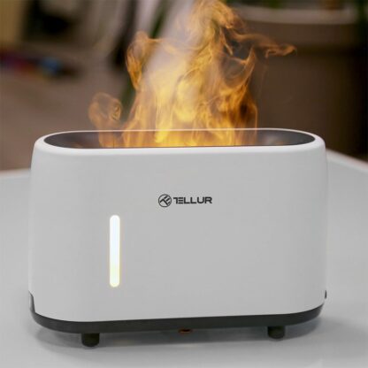 Difuzor aromaterapie Flame Tellur, 240ml, 12 ore, telecomandă, alb 4