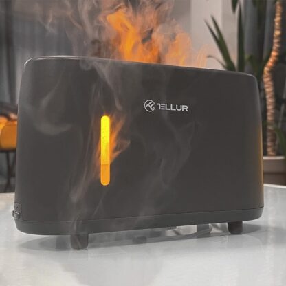Difuzor aromaterapie Flame Tellur, 240ml, 12 ore, telecomandă, gri 2