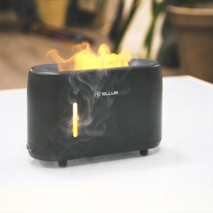 Difuzor aromaterapie Flame Tellur, 240ml, 12 ore, telecomandă, gri 4