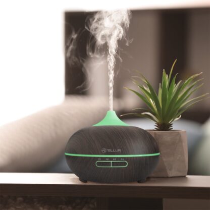 Difuzor Aromaterapie WiFi Tellur Smart, 300ml, LED, Maro închis 6
