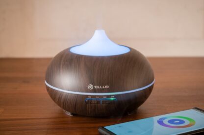 Difuzor Aromaterapie WiFi Tellur Smart, 300ml, LED, Maro închis 8