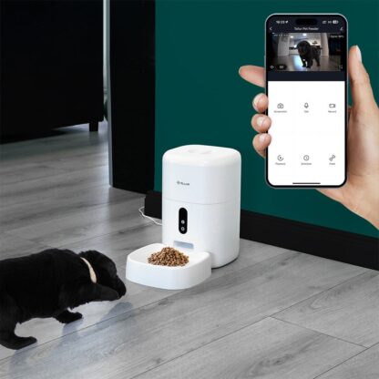 Dispenser hrană animale WiFi Tellur Smart, Cameră UltraHD, 4L, Alb 5