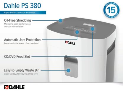 Distrugător documente Cross-Cut 15 file Dahle PaperSAFE 380 6