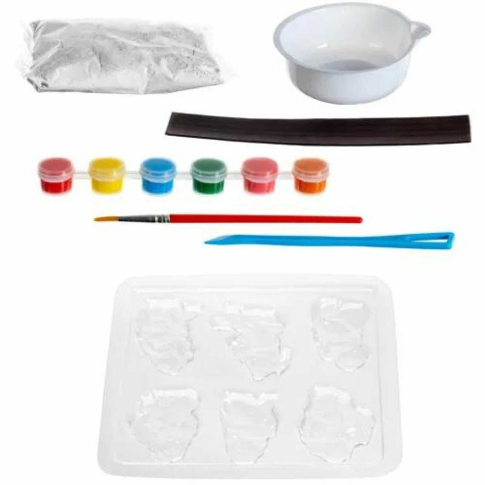 Figurine din ipsos de pictat pentru copii, Kit complet cu magnet pentru frigider, model Sirene, 27 x 23 x 5.5 cm 2