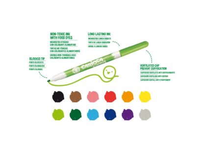 Fineliner Carioca Fabric 10/set culori