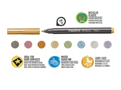 Fineliner Metallic Carioca culori
