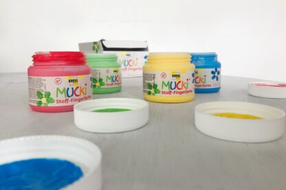 Finger Paint pentru țesături Mucki, set 4 x 150 ml 3