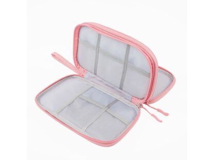 Geantă Tellur pentru organizare cabluri și accesorii, 21 x 12,5 x 6 cm, poliester, roz 5