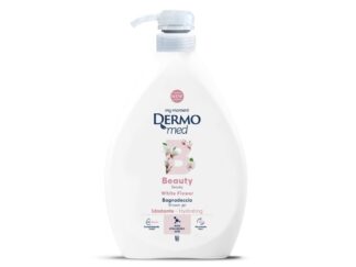 Gel de duș cu dispenser Dermomed 1 L floare albă