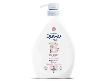 Gel de duș cu dispenser Dermomed 1 L floare albă