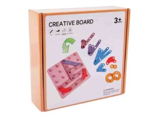 Geoboard, Alfabetar Joc educativ din lemn, multifuncțional, formează litere, cifre, forme