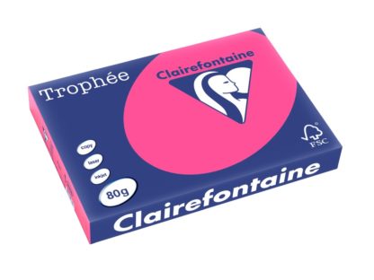 Hârtie color Clairefontaine Fluo A3 roz fluo