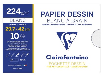 Hârtie desen A3, 10 coli, Clairefontaine