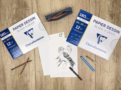 Hârtie desen A3, 10 coli, Clairefontaine model