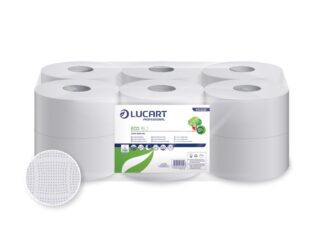 Hârtie igienică Lucart Eco 19 J, 2 str, albă, 120 m/rolă, 12 role/bax