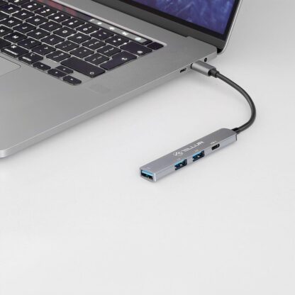 Hub USB-C 3.1 Tellur, 2xUSB 2.0 + 1xUSB-C + 1xUSB 3.0, aluminiu, gri 3