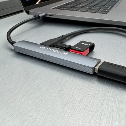 Hub USB-C 3.1 Tellur, 2xUSB 2.0 + 1xUSB-C + 1xUSB 3.0, aluminiu, gri 5